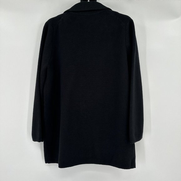 Quince Black Organic Cotton Knit Blazer Jacket Long Sleeve sz M Medium NWT - Picture 4 of 5